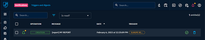 User interface notification