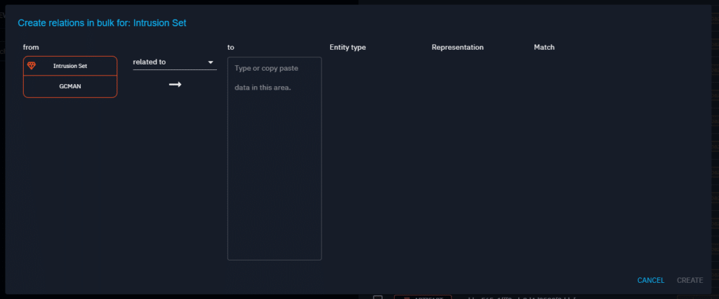 Create Relations in Bulk - OpenCTI